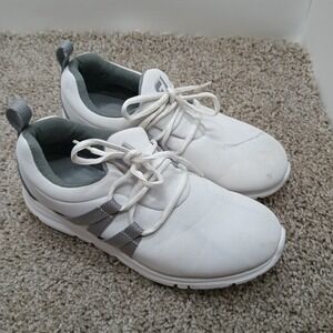 FootJoy Golf Junior Leisure Slip-on. Size 4. Light Gray Soft Spikes.